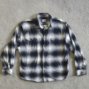 Jachs | Blue, Brown Ombre Plaid Flannel